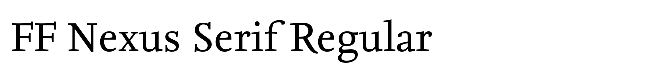 FF Nexus Serif Regular
